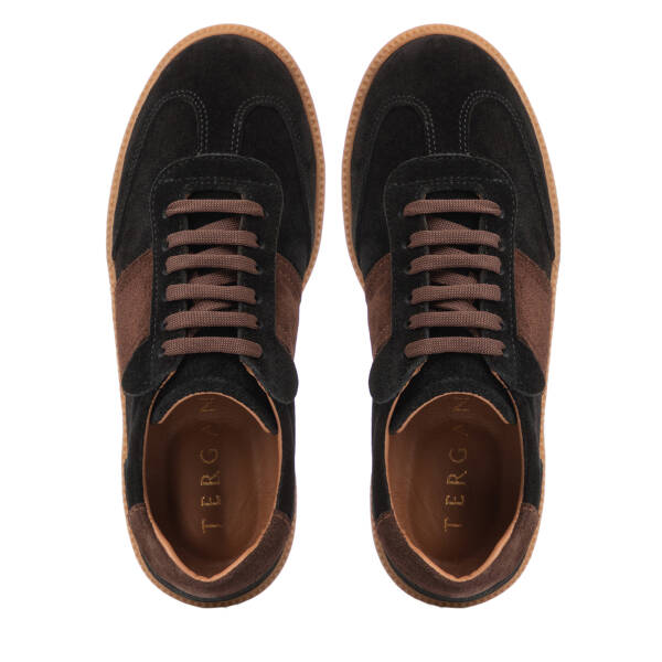Siyah Hakiki Süet Deri Kadın Sneaker - K4MEAY068704-A01 - 5