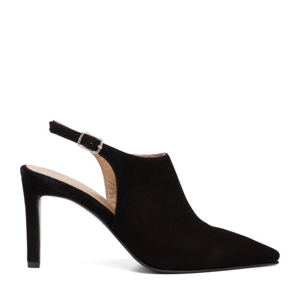 Siyah Hakiki Süet Deri Kadın Stiletto - K26I1AY68693-A01 