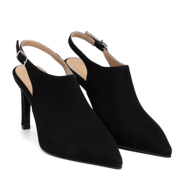 Siyah Hakiki Süet Deri Kadın Stiletto - K26I1AY68693-A01 - 2