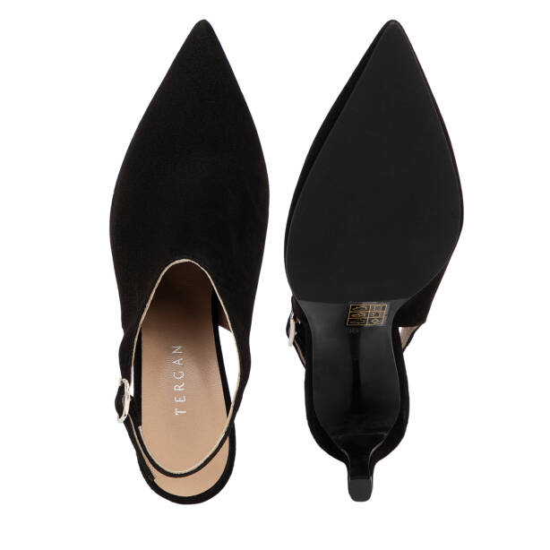 Siyah Hakiki Süet Deri Kadın Stiletto - K26I1AY68693-A01 - 6