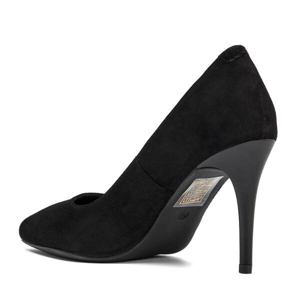 Siyah Hakiki Süet Deri Kadın Stiletto - K26S1AY68854-A01 - 4