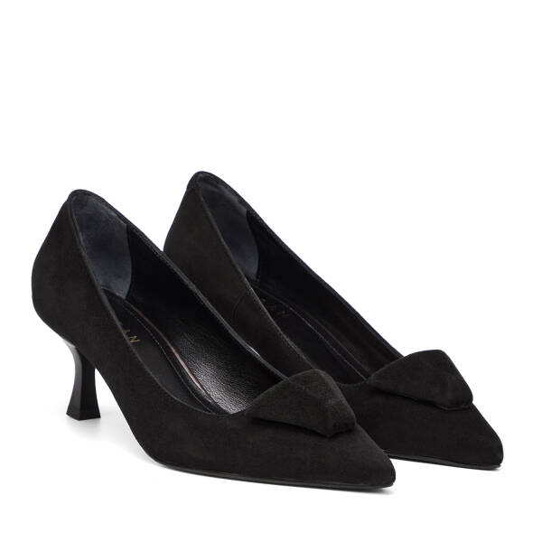 Siyah Hakiki Süet Deri Kadın Stiletto - K26S1AY68858-A01 - 2