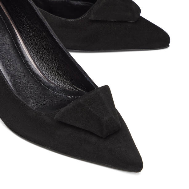 Siyah Hakiki Süet Deri Kadın Stiletto - K26S1AY68858-A01 - 3