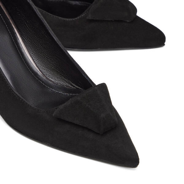 Siyah Hakiki Süet Deri Kadın Stiletto - K26S1AY68858-A01 - 3