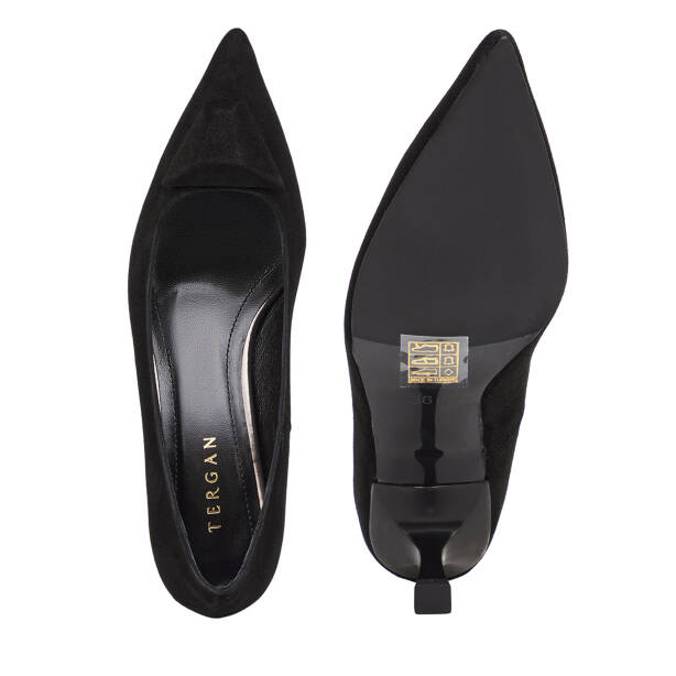 Siyah Hakiki Süet Deri Kadın Stiletto - K26S1AY68858-A01 - 6