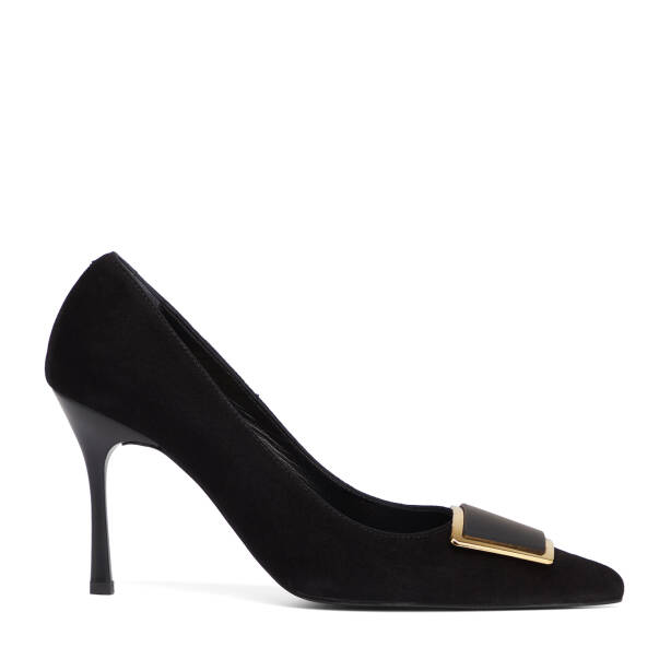 Siyah Hakiki Süet Deri Kadın Stiletto - K26S1AY68910-A01 - 1
