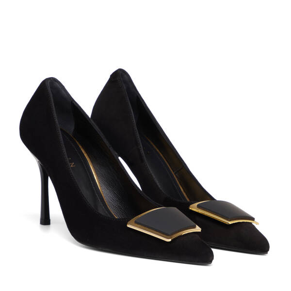 Siyah Hakiki Süet Deri Kadın Stiletto - K26S1AY68910-A01 - 2