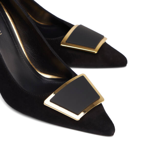 Siyah Hakiki Süet Deri Kadın Stiletto - K26S1AY68910-A01 - 3