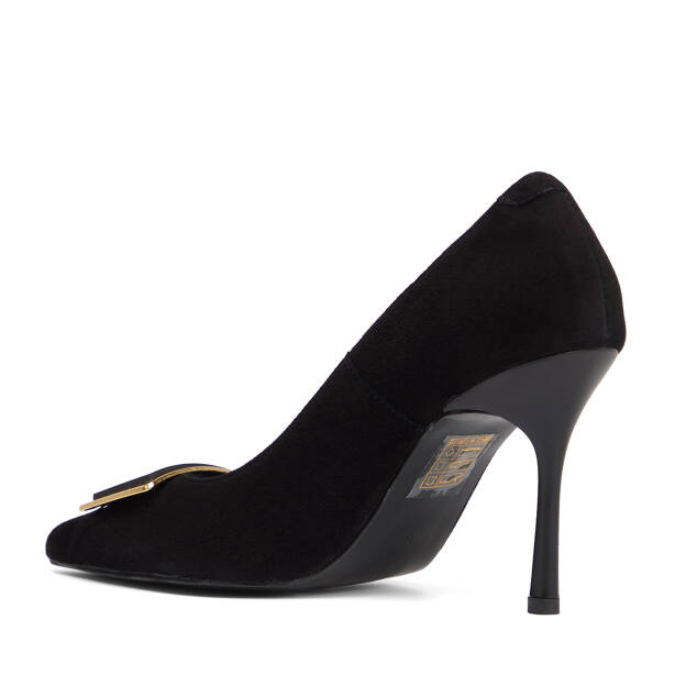 Siyah Hakiki Süet Deri Kadın Stiletto - K26S1AY68910-A01 - 4