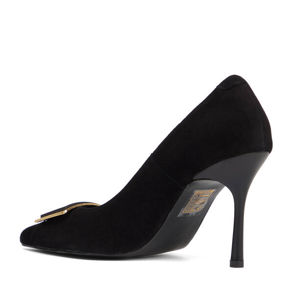 Siyah Hakiki Süet Deri Kadın Stiletto - K26S1AY68910-A01 - 4