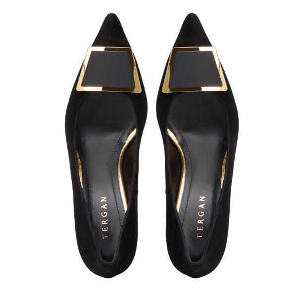 Siyah Hakiki Süet Deri Kadın Stiletto - K26S1AY68910-A01 - 5