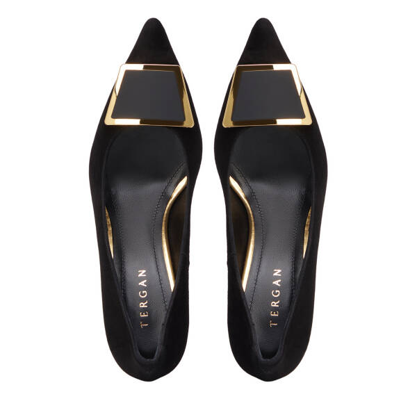 Siyah Hakiki Süet Deri Kadın Stiletto - K26S1AY68910-A01 - 5