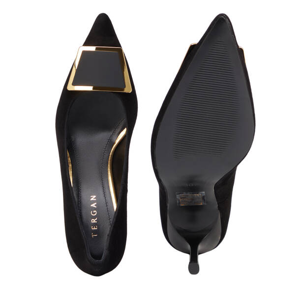 Siyah Hakiki Süet Deri Kadın Stiletto - K26S1AY68910-A01 - 6