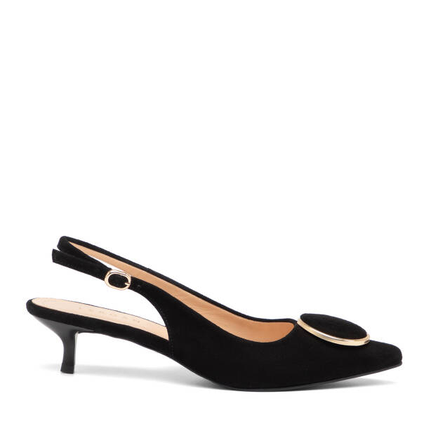 Siyah Hakiki Süet Deri Kadın Stiletto - K26Y1AY68395-A01 