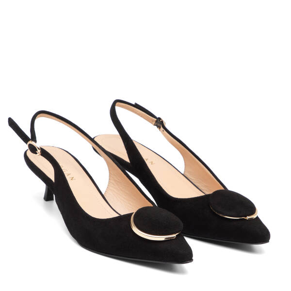 Siyah Hakiki Süet Deri Kadın Stiletto - K26Y1AY68395-A01 - 2