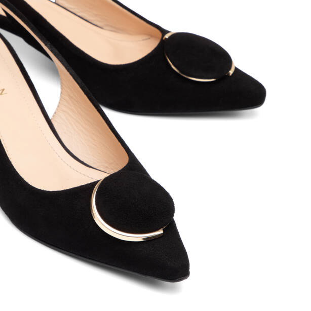 Siyah Hakiki Süet Deri Kadın Stiletto - K26Y1AY68395-A01 - 3