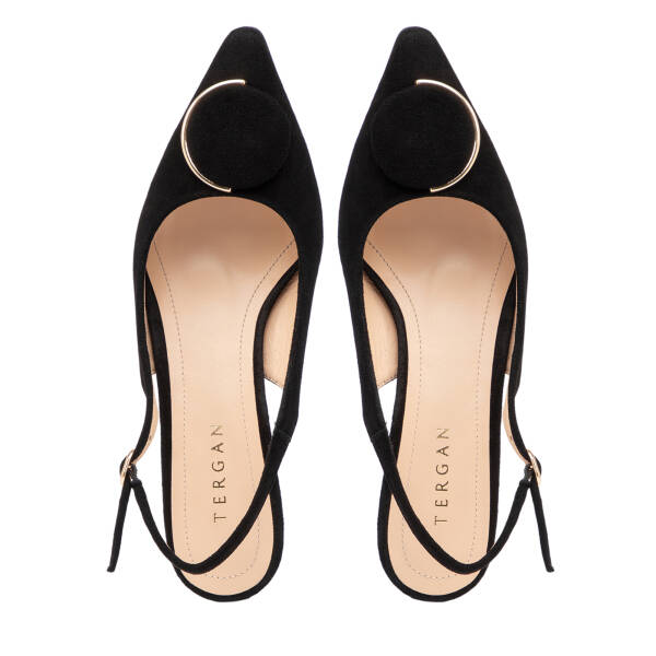 Siyah Hakiki Süet Deri Kadın Stiletto - K26Y1AY68395-A01 - 5