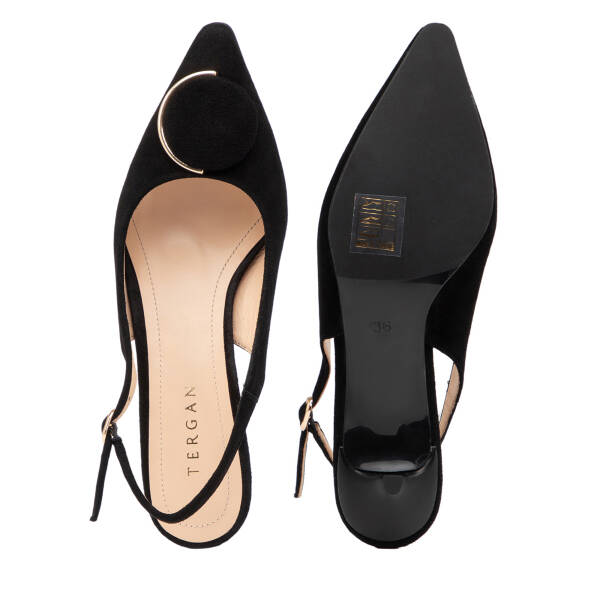 Siyah Hakiki Süet Deri Kadın Stiletto - K26Y1AY68395-A01 - 6