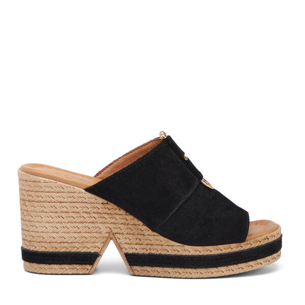 Siyah Hakiki Süet Deri Kadın Terlik - K26Y1TR68606-A01 - 1