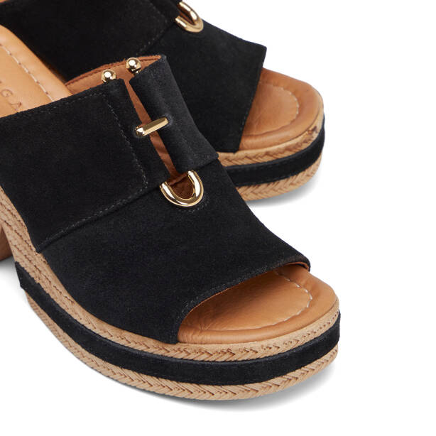 Siyah Hakiki Süet Deri Kadın Terlik - K26Y1TR68606-A01 - 3