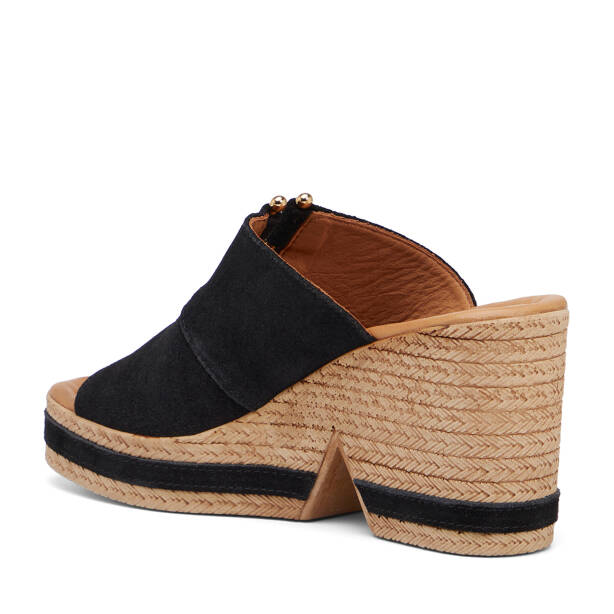 Siyah Hakiki Süet Deri Kadın Terlik - K26Y1TR68606-A01 - 4