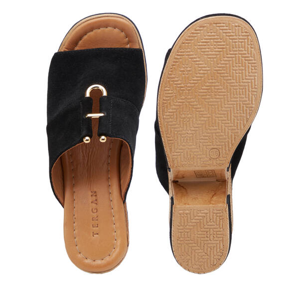 Siyah Hakiki Süet Deri Kadın Terlik - K26Y1TR68606-A01 - 6