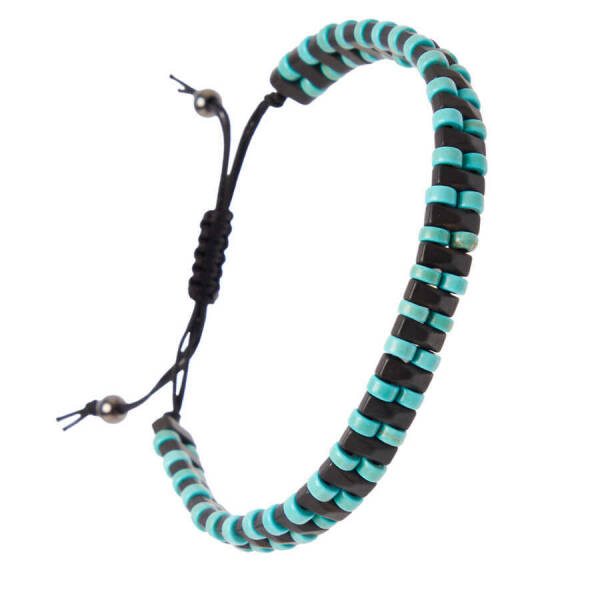 Siyah Hematit Erkek Bileklik - E1BLK0410382-D62 - 2