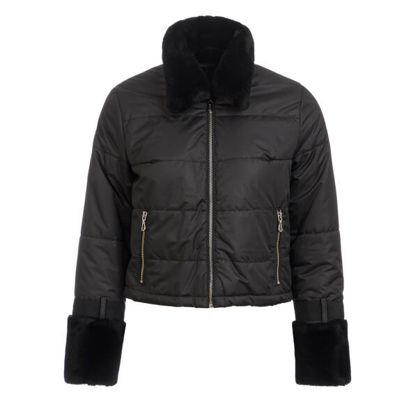 Siyah Hakiki Deri Kadın Deri Mont - K24KKM320475-D51 - 5