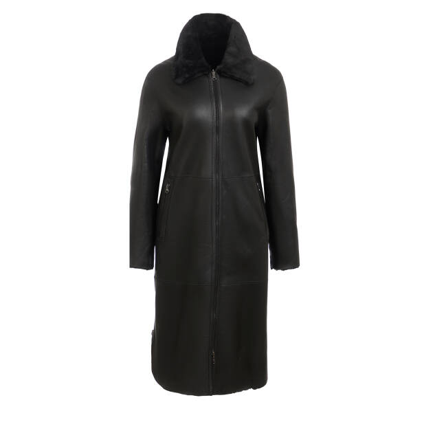 Siyah Kürk Kadın Kürk Kaban - K24KKM320453-Q5J - 1