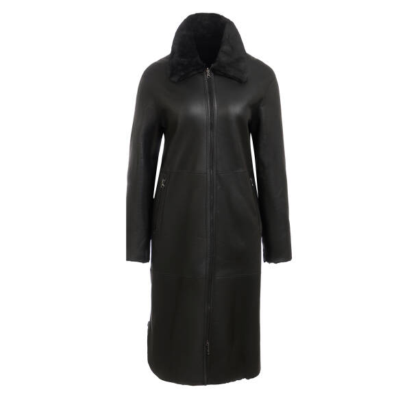 Siyah Kürk Kadın Kürk Kaban - K24KKM320453-Q5J - 1