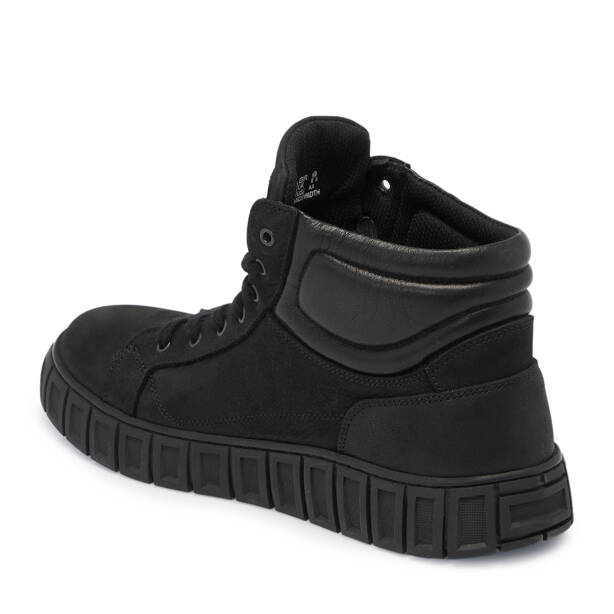 Siyah Hakiki Nubuk Deri Erkek Bot - E23K1BT56368-A64 - 3