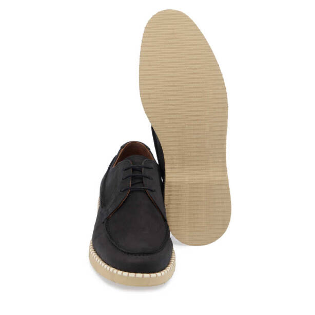 Siyah Nubuk Deri Erkek Casual Ayakkabı - E24I1AY56640-A64 - 4