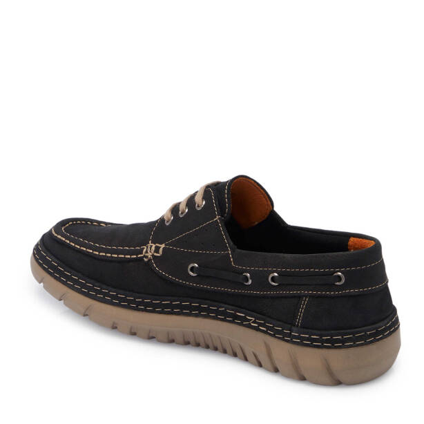 Siyah Nubuk Deri Erkek Casual Ayakkabı - E24I1AY56685-A64 - 2