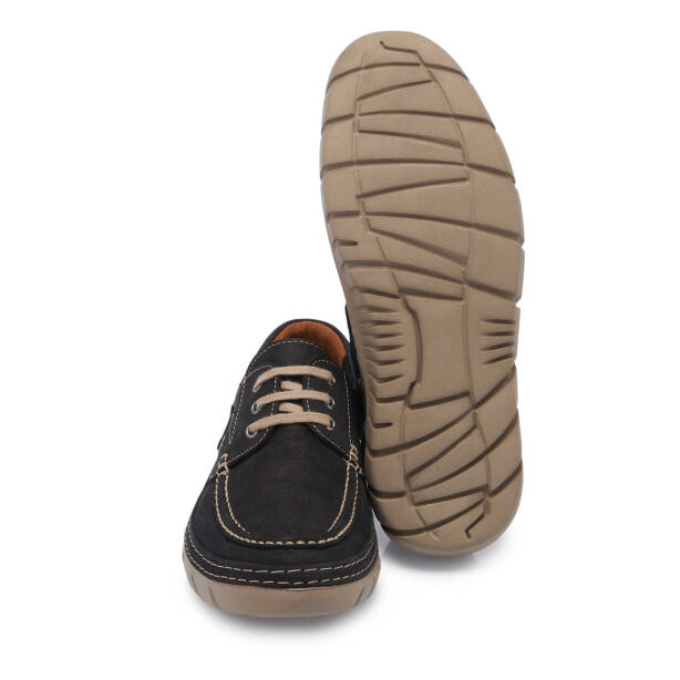 Siyah Nubuk Deri Erkek Casual Ayakkabı - E24I1AY56685-A64 - 4