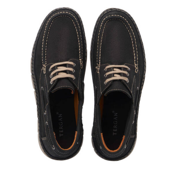 Siyah Nubuk Deri Erkek Casual Ayakkabı - E24I1AY56685-A64 - 5