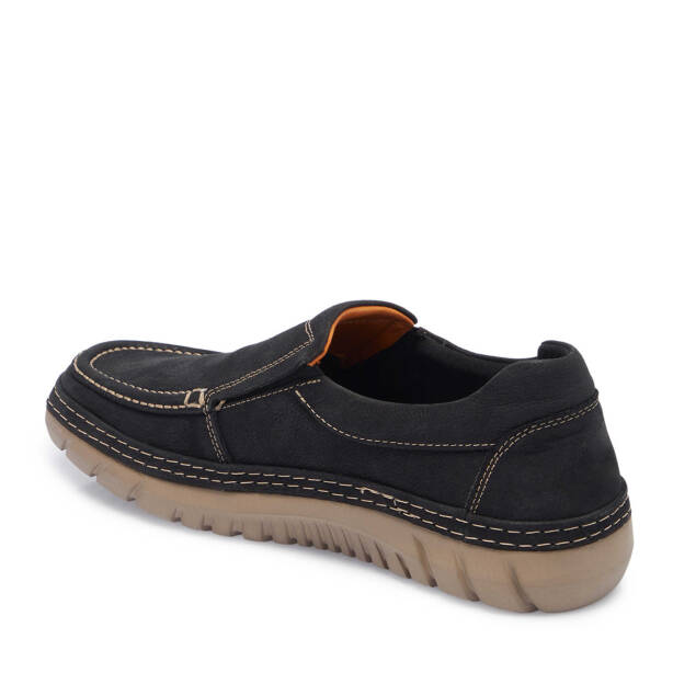 Siyah Nubuk Deri Erkek Casual Ayakkabı - E24I1AY56686-A64 - 2