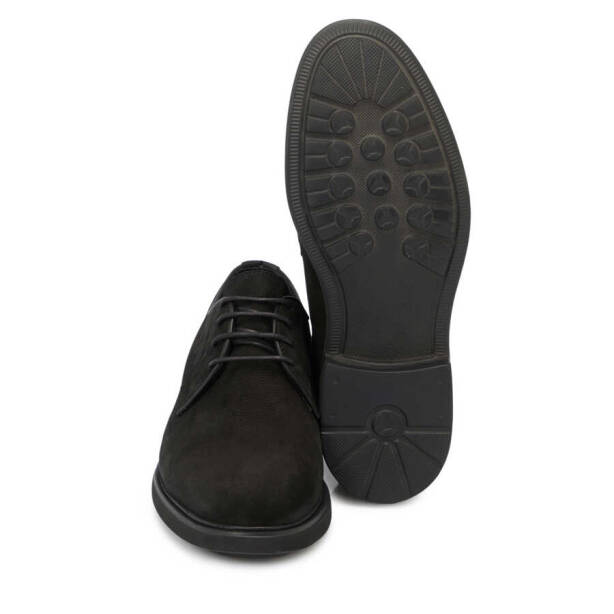 Siyah Hakiki Nubuk Deri Erkek Casual Ayakkabı - E24I1AY56737-A64 - 4