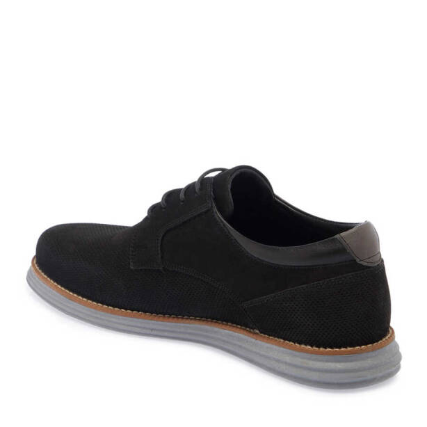 Siyah Nubuk Deri Erkek Casual Ayakkabı - E24I1AY56738-A64 - 2