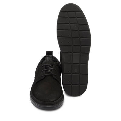  Siyah Nubuk Deri Erkek Casual Ayakkabı - E24I1AY56741-A64 - 4