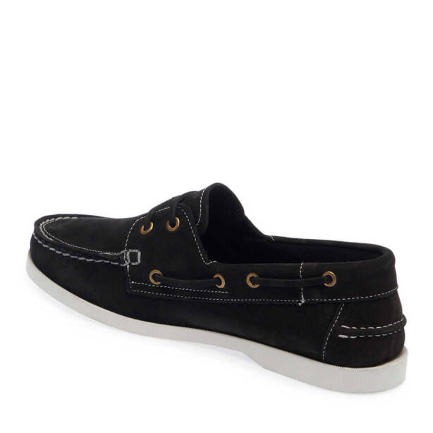 Siyah Nubuk Deri Erkek Casual Ayakkabı - E24I1AY56747-A64 - 2