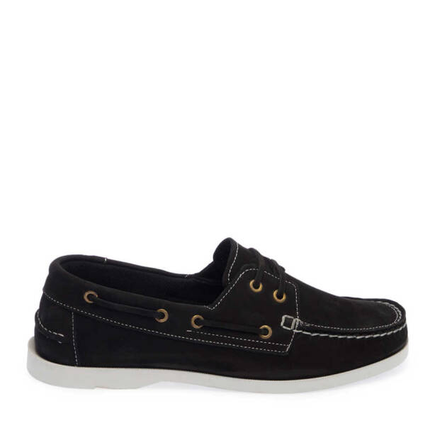 Siyah Nubuk Deri Erkek Casual Ayakkabı - E24I1AY56747-A64 - 3