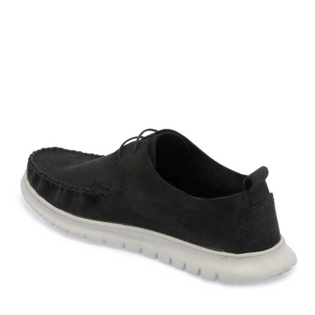 Siyah Nubuk Deri Erkek Casual Ayakkabı - E24I1AY56757-A64 - 2