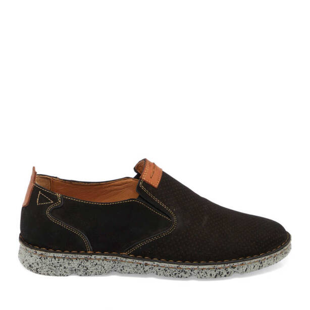 Siyah Nubuk Deri Erkek Casual Ayakkabı - E24I1AY56774-A64 - 3