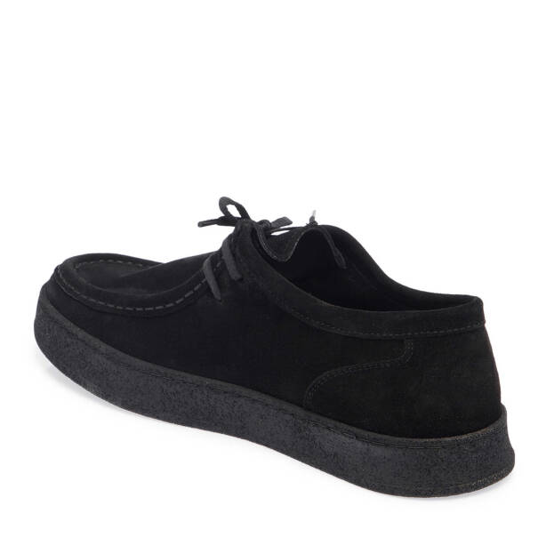 Siyah Hakiki Nubuk Deri Erkek Casual Ayakkabı - E24I1AY56916-A64 - 3