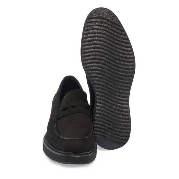 Siyah Nubuk Deri Erkek Casual Ayakkabı - E24S1AY56944-A64 - Tergan