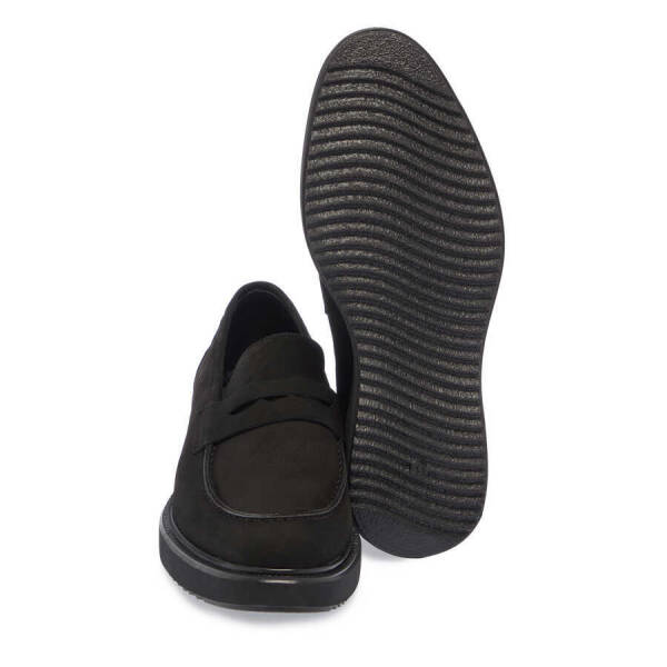 Siyah Nubuk Deri Erkek Casual Ayakkabı - E24S1AY56944-A64 - 4