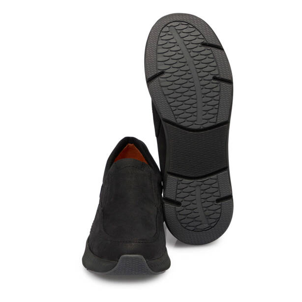 Siyah Nubuk Deri Erkek Casual Ayakkabı - E24S1AY57015-A64 - Tergan