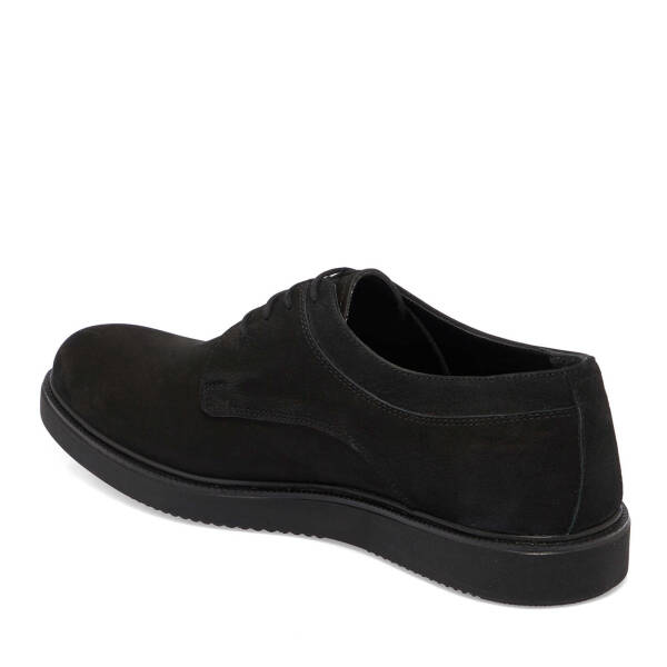 Siyah Nubuk Deri Erkek Casual Ayakkabı - E25I1AY57159-A64 - 2