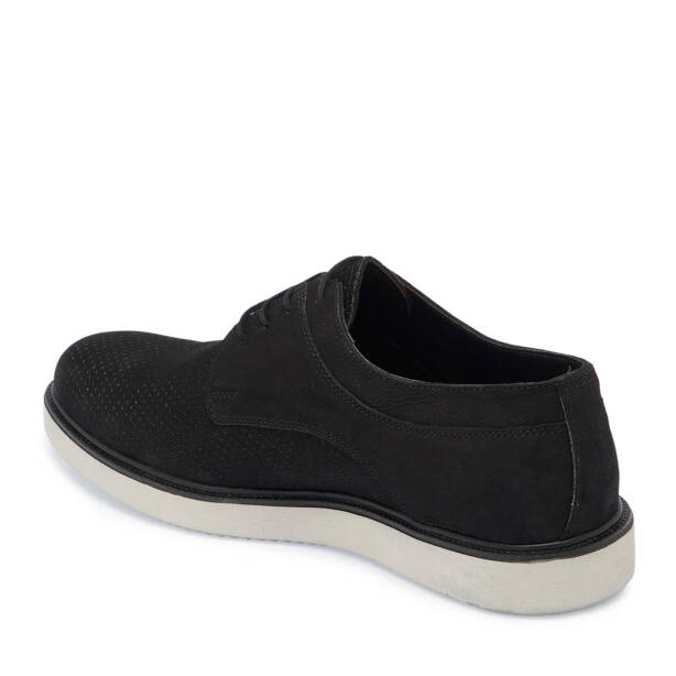 Siyah Hakiki Nubuk Deri Erkek Casual Ayakkabı - E25I1AY57160-A64 - 2