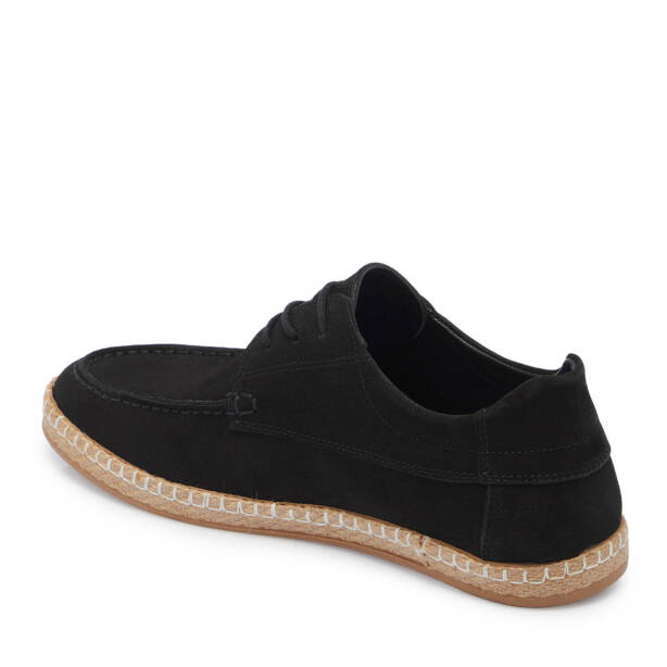 Siyah Hakiki Nubuk Deri Erkek Casual Ayakkabı - E25I1AY57216-A64 - 2